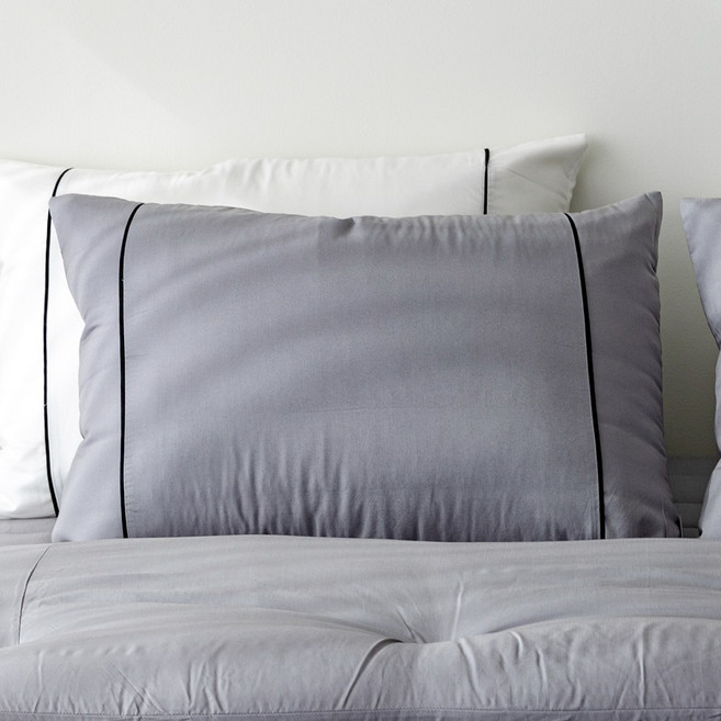 먼지없는 모달 100% 부드러운 누빔 베개 커버 50x70 2P