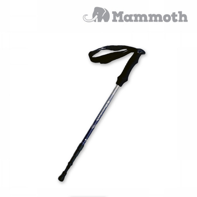 매머드 일자형 4단 등산스틱 듀랄루민 네이비 M55USK02, 1개