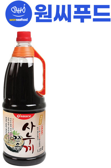 원씨푸드 선도식품 사누끼쯔유 1.8L x 8개 메밀 소바 오뎅 육수 다시 스프 소스 원액 츠유