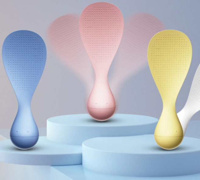 넘어지지 않는 편리한 오뚜기 주걱 잘달라붙지않는 오뚝이, 1개, 핑크