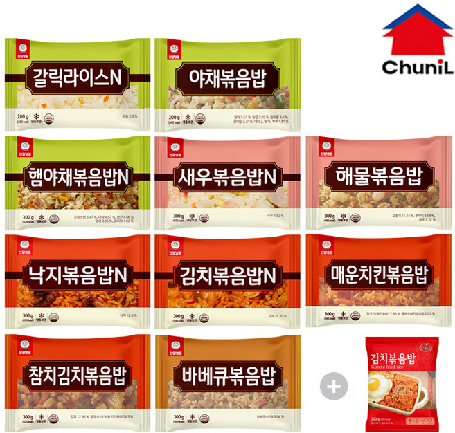 천일볶음밥 BEST 10종 알찬구성, 1개, 300g