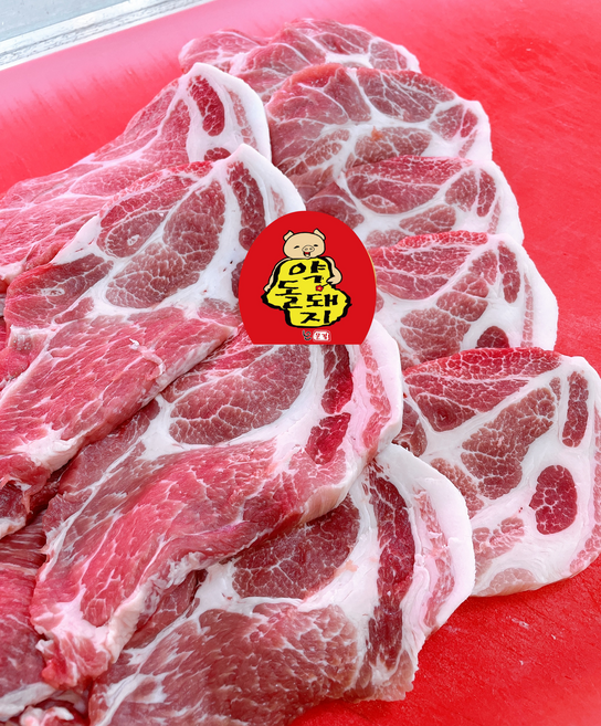 문경약돌돼지 (암돼지선별)목살 1kg(냉장), 숯불용두께 1kg, 1개