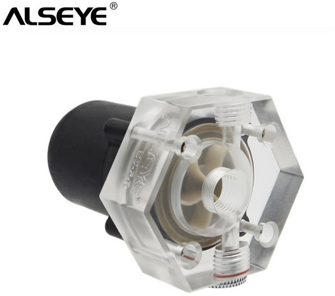 ALSEYE 수냉 펌프 HQ 6M DC 12V 워터 쿨러 10000RPM G1/4 스레드 게이밍 CPU 및 gpu용, 1개