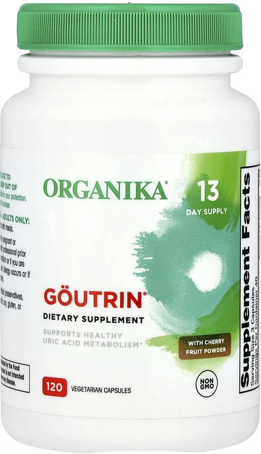 Organika Goutrin 체리 열매 분말 함유 베지캡슐 120정, 6개 - 쿠팡