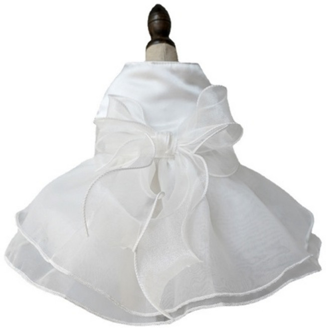 키밍 반려동물 드레스 강아지 귀여운 사진촬영 웨딩 리본 원피스, 1개