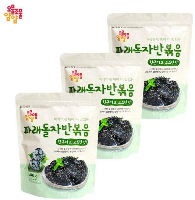 오물조물얌얌 파래돌자반 볶음, 300g, 3개