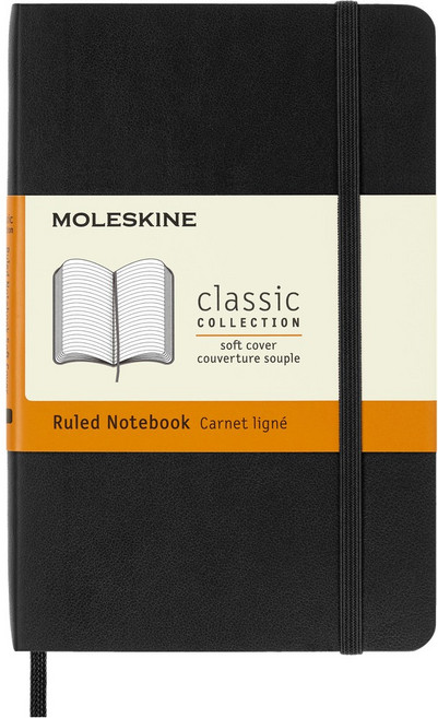 MOLESKINE 經典軟皮筆記本, 黑, 1個