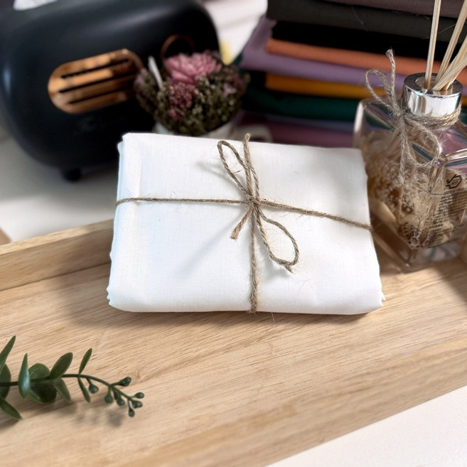 CRT 006 탐나요 면 60수 아사 원단 바이오 워싱 패브릭 무지 천, 1개, 화이트