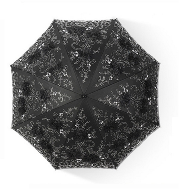 렌코리아 프리미엄 자수 레이스양산 3단 접이식 우양산 파우치세트