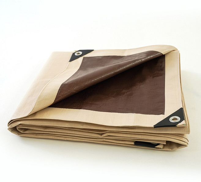 방수포 천막 그라운드시트 유일방수포 텐트매트 방수천막, 베이지/브라운