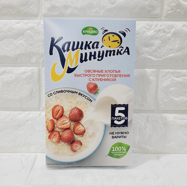 쿤체보 인스턴트 크리미 딸기 오트밀 (유통기한 임박 26.04.24), 1개, 215g