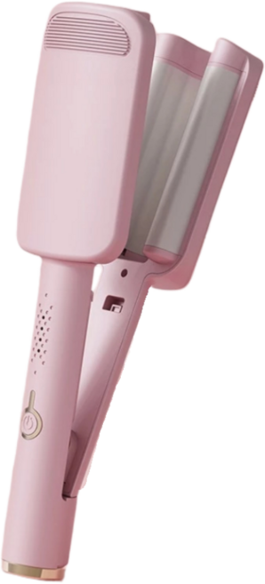 BEAUTY 蛋卷棒 三管電棒 陶瓷護髮 多段溫控 便攜安全, 粉色, 負離子韓式捲髮棒