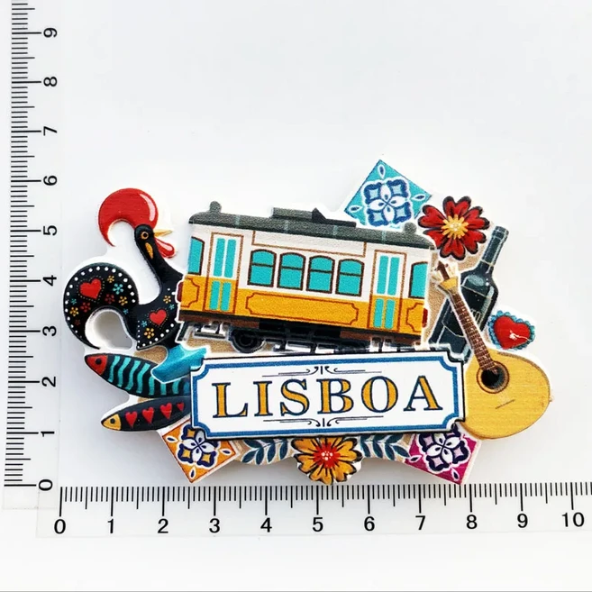 유럽 ​​포르투갈 리스보아 수탉 관광 기념품 냉장고 자석 장식 기사 수공예품, PT-GH3018