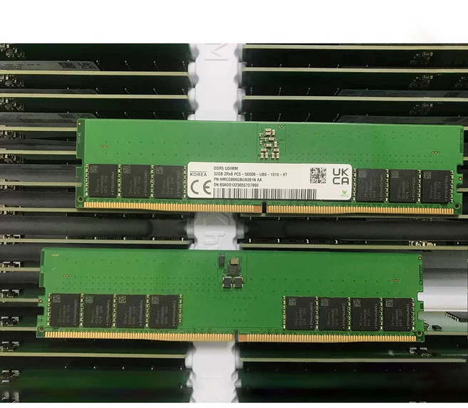 SK 하이닉스 RAM 32GB 32G 2RX8 5600 DDR5 UDIMM 데스크탑 메모리 용 HMCG88AGBUA081N, 1개