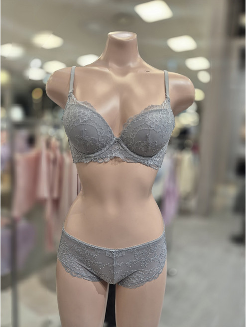 에블린 레이스 와이어 헴팬티세트(그레이) EBBRGA318H EBWQGA318H
