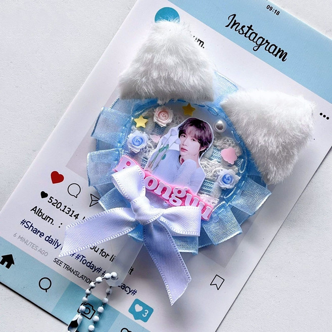 TXT 崔杋圭 迷你應援扇成品 鑰匙扣掛件, 1個, 款式一（鏈子款）