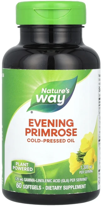 Nature's Way 달맞이꽃 최대 강도 1300mg 소프트젤 60정, 1개 - 쿠팡