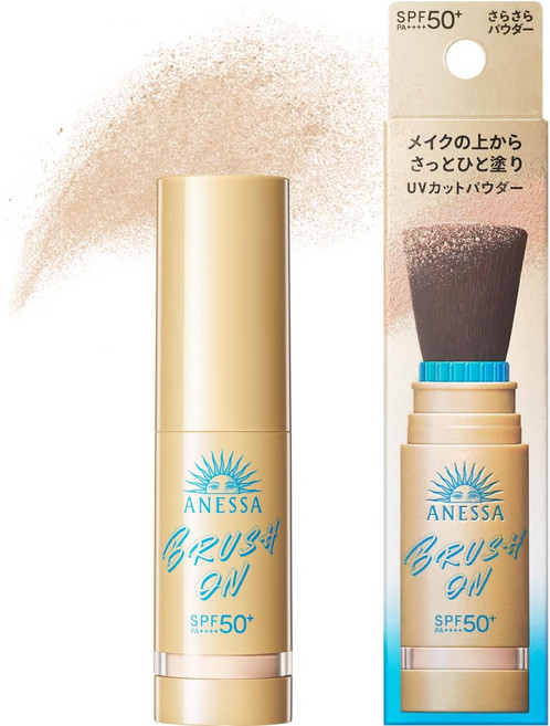 퍼펙트 UV 브러쉬 온 파우더 아네사 UV 케어 브러쉬 일체형 쉽게 다시 바를 수 있다 파우더 타입 선크림 한정 발매, 1개