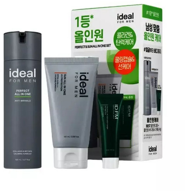 아이디얼포맨 퍼펙트 올인원 150ml 플러스 선올인원 100ml 플러스 올인원바디워시 10ml 초중, 1개