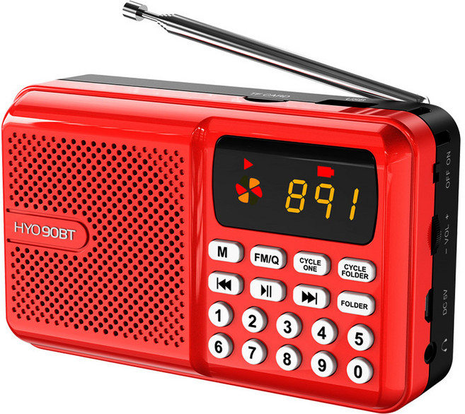 코비 HYO90BT 휴대용 블루투스 라디오 스피커 USB TF카드 재생