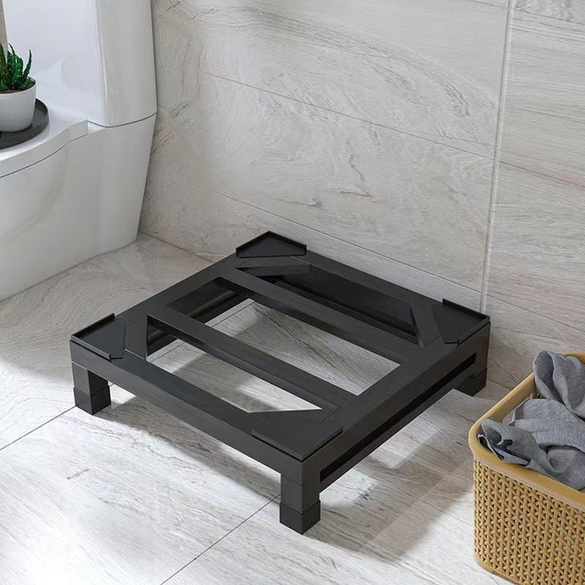 洗衣機冰箱底座 通用防潮加高托架, 黑【特厚】承重650.0公斤,長45X寬45X高15【釐米】, 1個