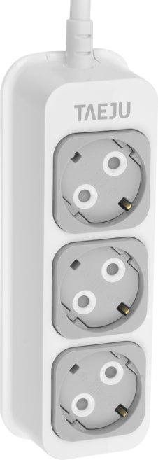 태주산업 부엉이클릭탭 일반형 그레이 3구, 1개, 1.5m