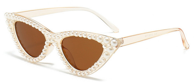 가을 겨울 진주 캣츠 선글라스 고급 화사한 여성 선글라스 빈티지 선글라스