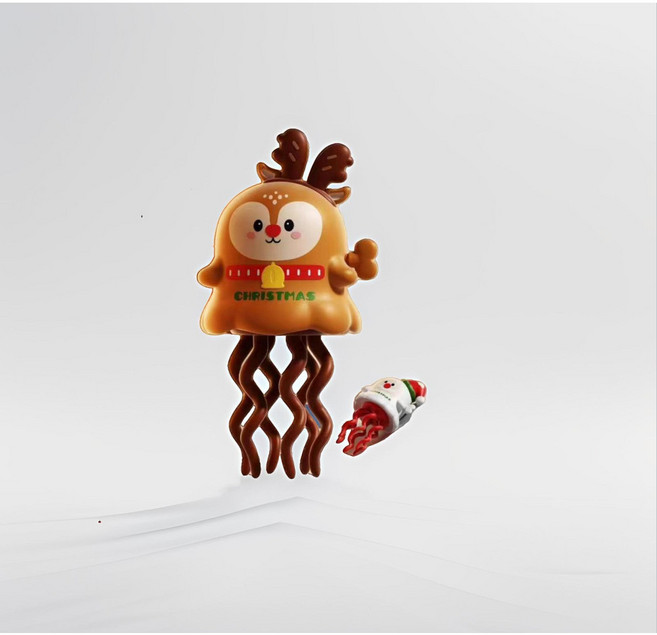 迷你跳舞幽靈 發條玩具 創意解壓 兒童益智玩具 新年禮物, 發條舞蹈麋鹿, 1個