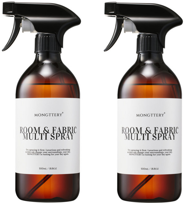 몽때리 섬유탈취제 룸앤패브릭 멀티 스프레이, 500ml, 2개, 피톤치드