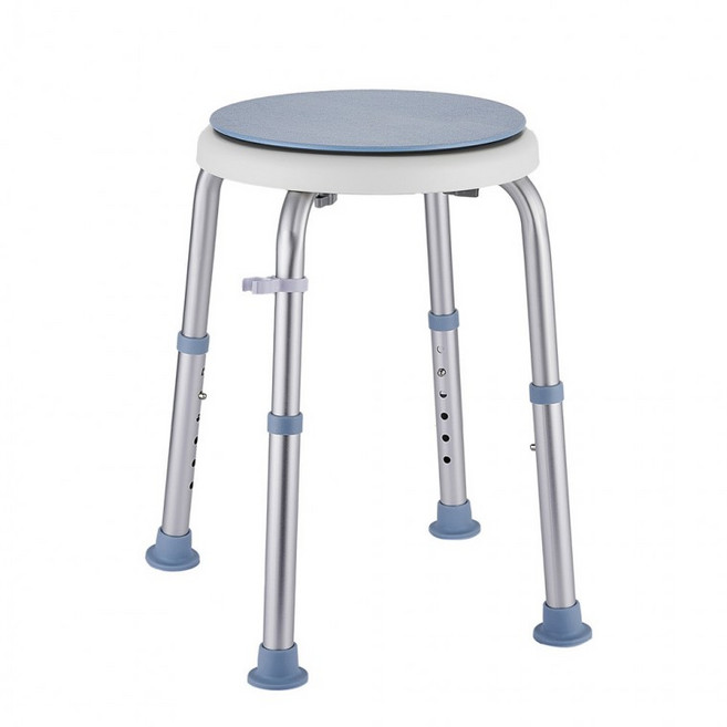 목욕의자 노인 환자용 장애인 욕실체어 원형 회전식 녹슬지 않는 알루미늄 프레임 체형 6단게높이 조절 미끄럼짐 없는 안전한 시트 샤워기 거치대, 1개, 원형 회전형 목욕의자 GAM-88