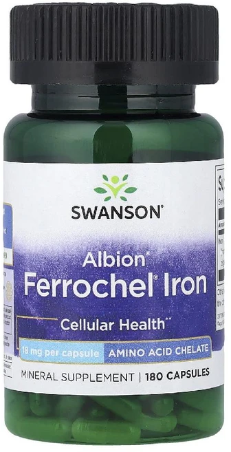 Swanson 페로첼 철분 18mg Ferrochel Iron 180정, 1개 - 쿠팡