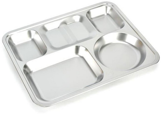 구청 급식식판 단체 4찬 군인배식판 나눔그릇 급식판, 스텐