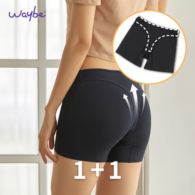 [웨이비] T골착팬티 1+1 사각 주니어 생리 샘방지 위생팬티 2매 생리대 들뜸방지 특허