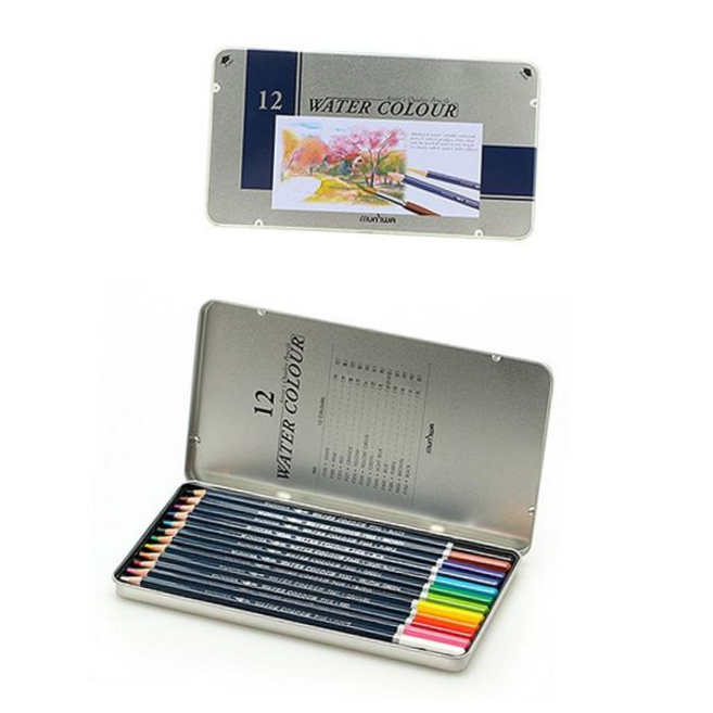 문화 넥스프로 수채화색연필 수채12색 수채색연필세트(틴케이스) 1개, 본상품