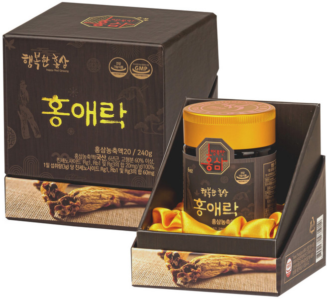 6년근 행복한 홍삼 홍애락 농축액 20 엑기스 진액, 1개, 240g