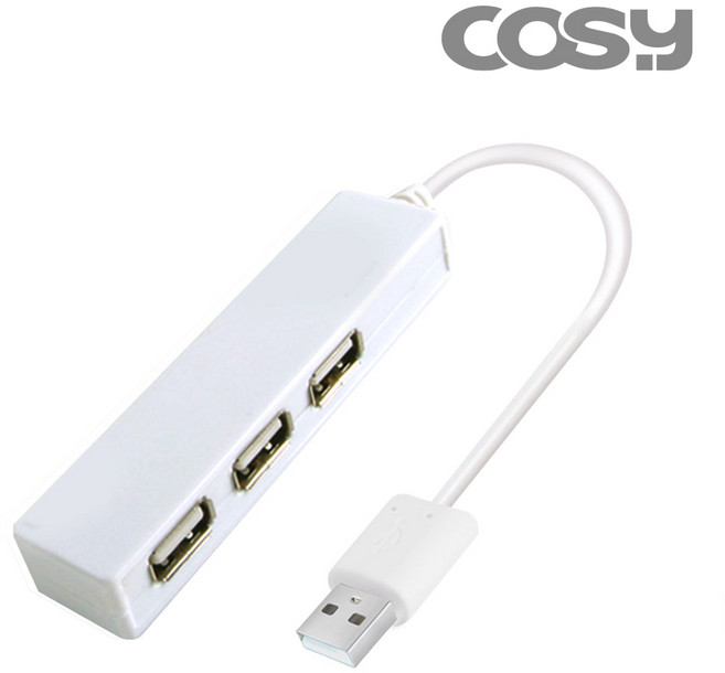 코시 UH1176 USB 3.0 + USB 2.0 콤보 4포트 허브(화이트), 1개