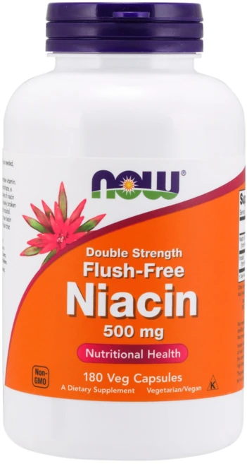 나우푸드 더블 스트랭스 플러쉬-프리 니아신 500mg 베지 캡슐 비건, 1개, 180정 - 쿠팡