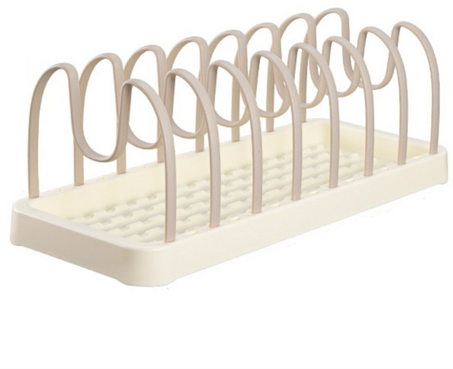 라워스 간격조절 뚜껑 도마 접시정리대, 1개, 베이지