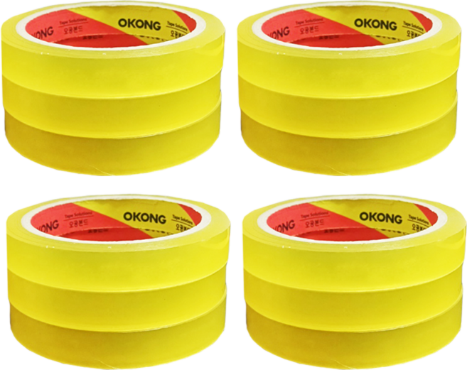 오공 투명 문구테이프 16mm x 40m, 12개