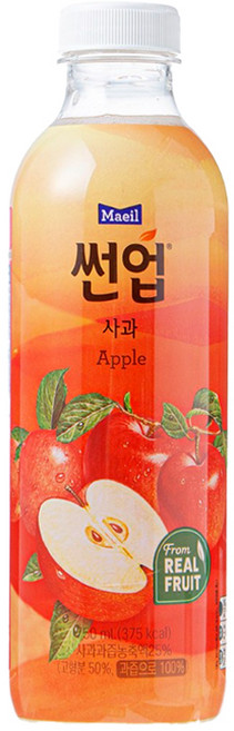 매일 썬업 750mlx5개 사과주스 냉장배송, 5개, 750ml