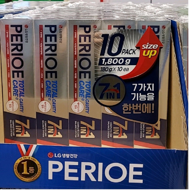 페리오 토탈케어 7in1 180g x 10개 구강케어 코스트코, 1세트