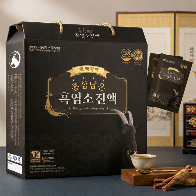 더존건강 황제 홍삼담은 흑염소 진액 60ml 30포 1박스, 1개