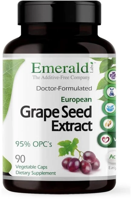 에메랄드랩 유러피언 포도씨 추출물 캡슐 Emerald Labs Grape Seed Extract, 1개, 90정 - 쿠팡
