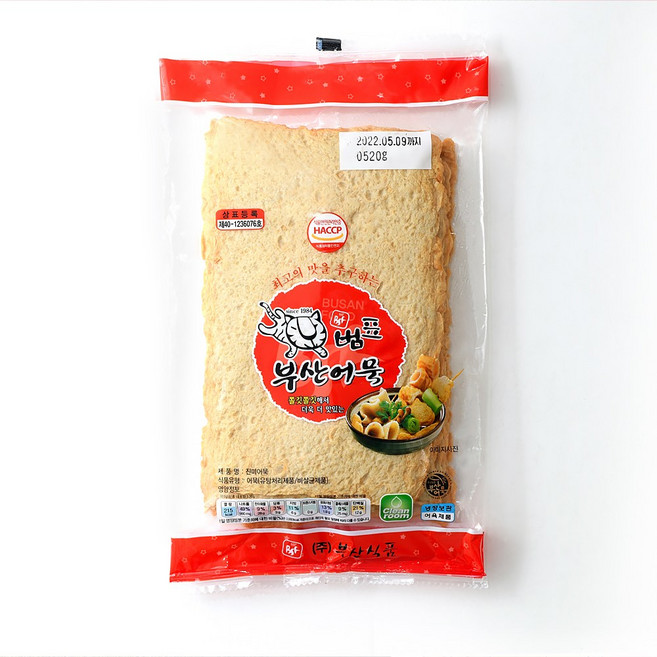 범표어묵 부산어묵 사각어묵 김밥용 어묵 떡볶이 어묵 특상천(520g), 520g, 1개