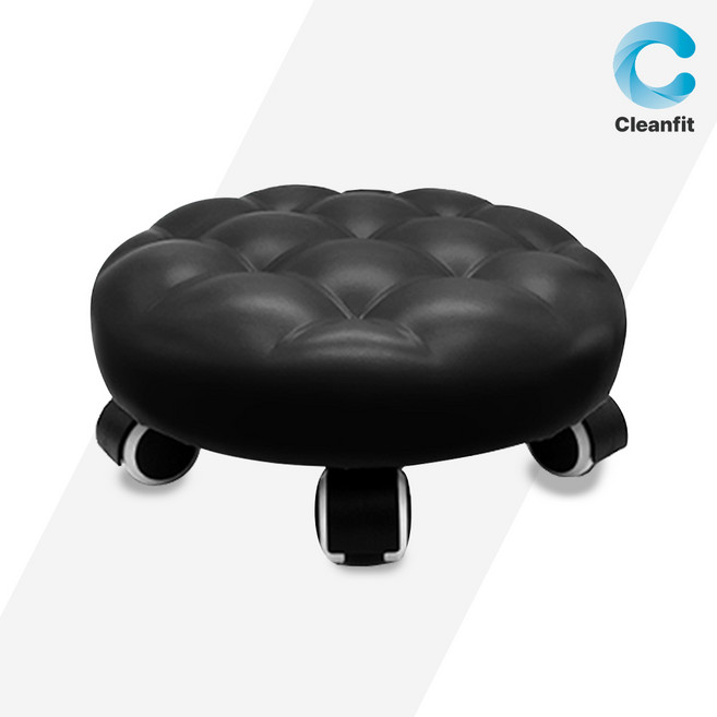 크린핏 앉은뱅이 엠보 바닥 의자, 블랙, 1개