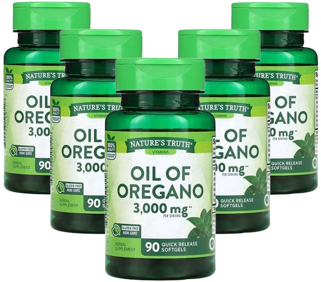 네춰스 트르스 오레가노 오일 3 000mg 신속 방출 소프트젤 90정(캡슐당 1 500mg), 5팩, 90정 - 쿠팡