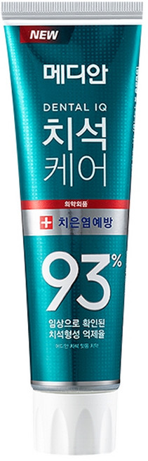 Median 93% 淨白去垢牙膏, 1個, 牙周護理／綠色