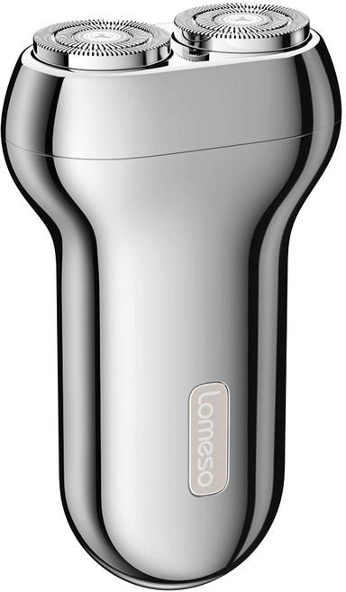 LOMESO 휴대용 전기면도기 미니 전동면도기 IPX7 방수형 남자 수염 충전식 무선 남성 여행용, 실버