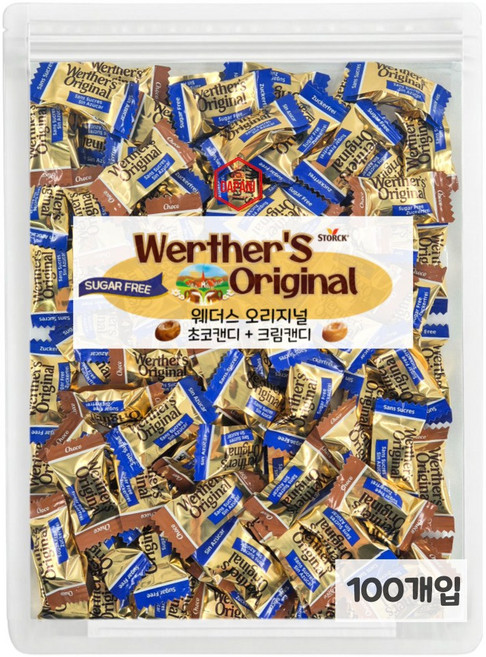 다파니 웨더스 무설탕 캔디 크림 초코 2종 대용량 100개입, 100개
