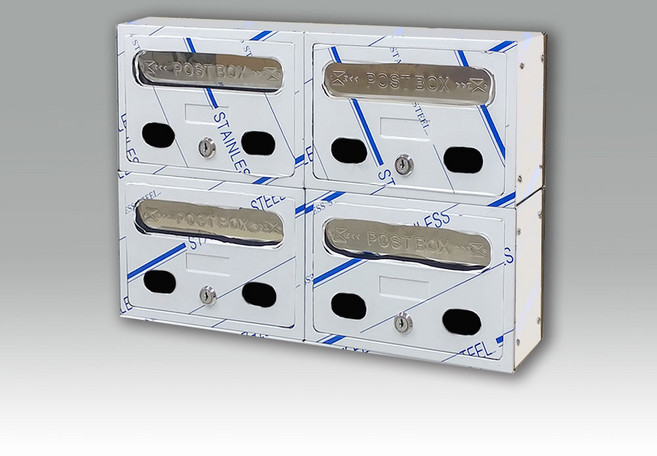 [원진엘앤비] 2단2열(S타입 앞면스텐) 다세대 우편함 우체통 우편함